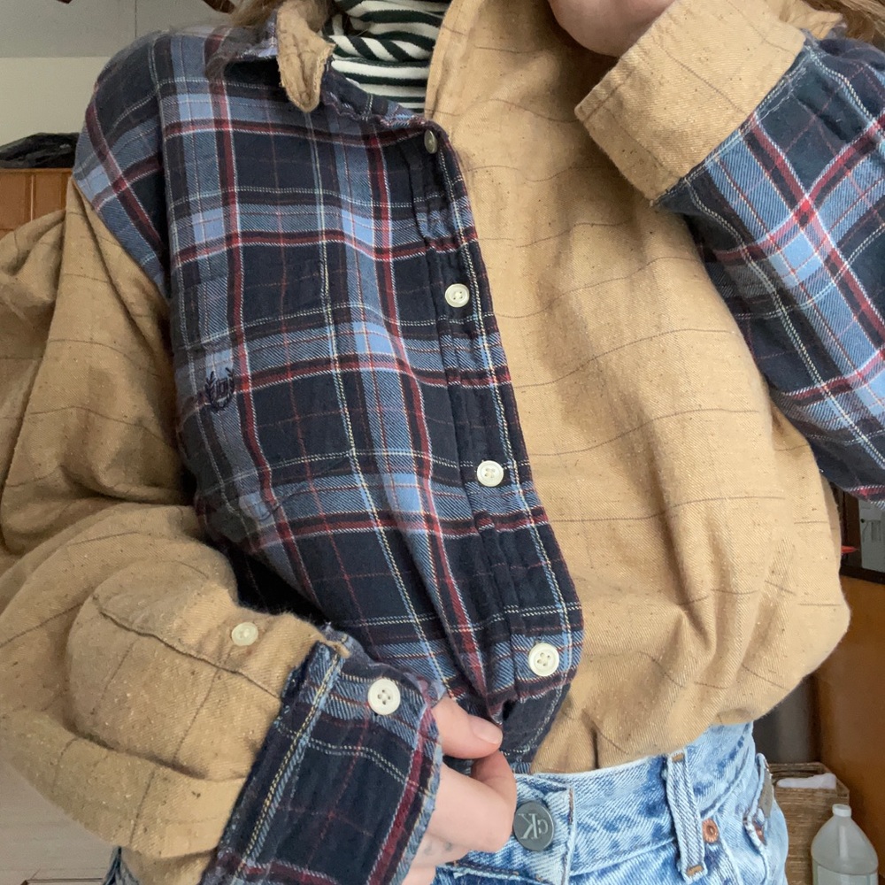 Upcycled Hand-Crafted Split Flannel - image 2